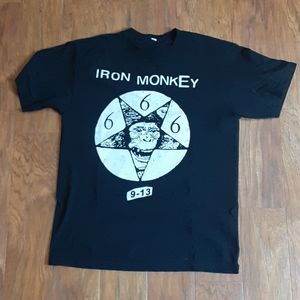 Iron Monkey M metal punk band shirt